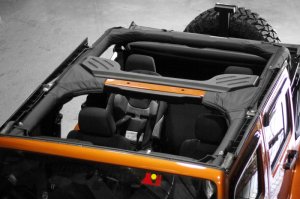 Jeep Wrangler Unlimited JK Roll Bar Cover - Rugged Ridge - Vinyl - Black - `07-`18